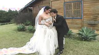 Bride with a big dick fucks a young gentleman from behind