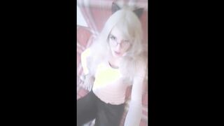 Light-Haired floosie trap anal deep self facial in chastity