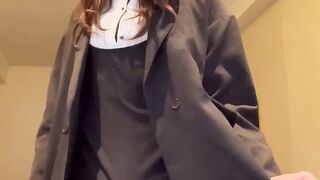 Chinese tgirl jerking off