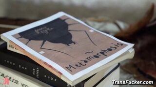 Gagged shemale bound and anal fucked