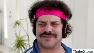 TS cheerdancer shows her talent in front of me