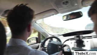 TS carwasher give us a free extra anal service