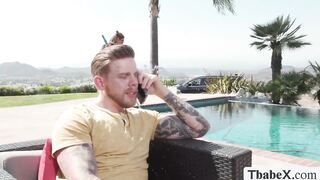 Fucking the tight ass of this Trans pool babe