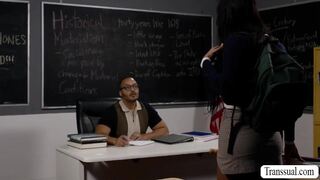 Giving my teacher blowjob to pass my grade