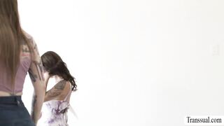 I visit my TS BFF and ended up getting hard fucked