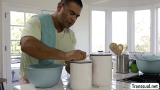 Cake making evolves into intense anal intercourse