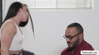 Sucking my teacher stepdads dick in his office