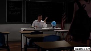Giving my old teacher a titjob for my high grades