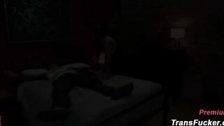 Carmen Moore Mall Cop TS Threesome