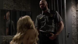 Horny jailofficer fucks the new busty TS inmate
