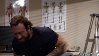 Tattooed Shemale Gets Pounded Hard